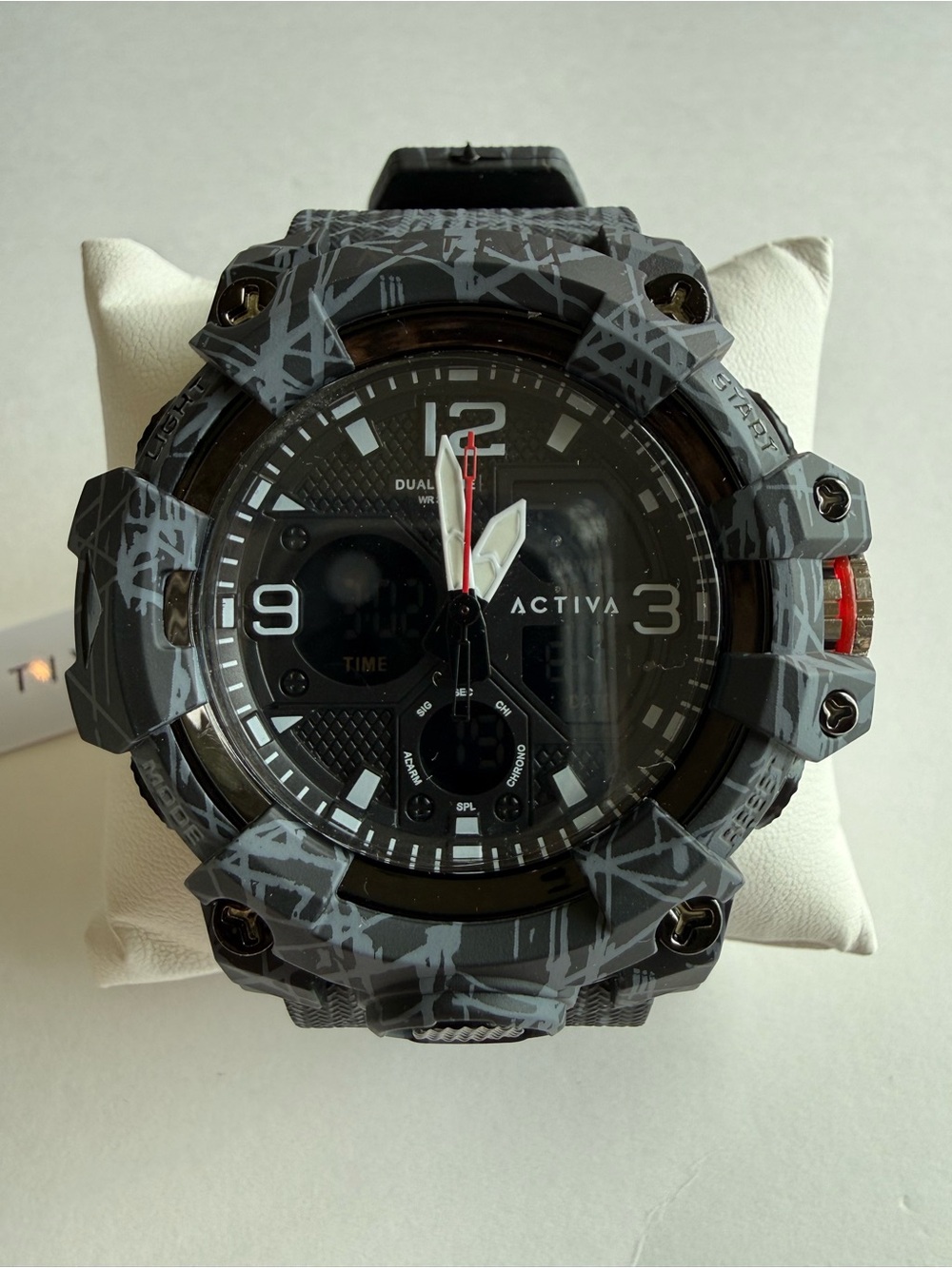 Activa Men's Gray Camouflage Dual-Display Sport Watch